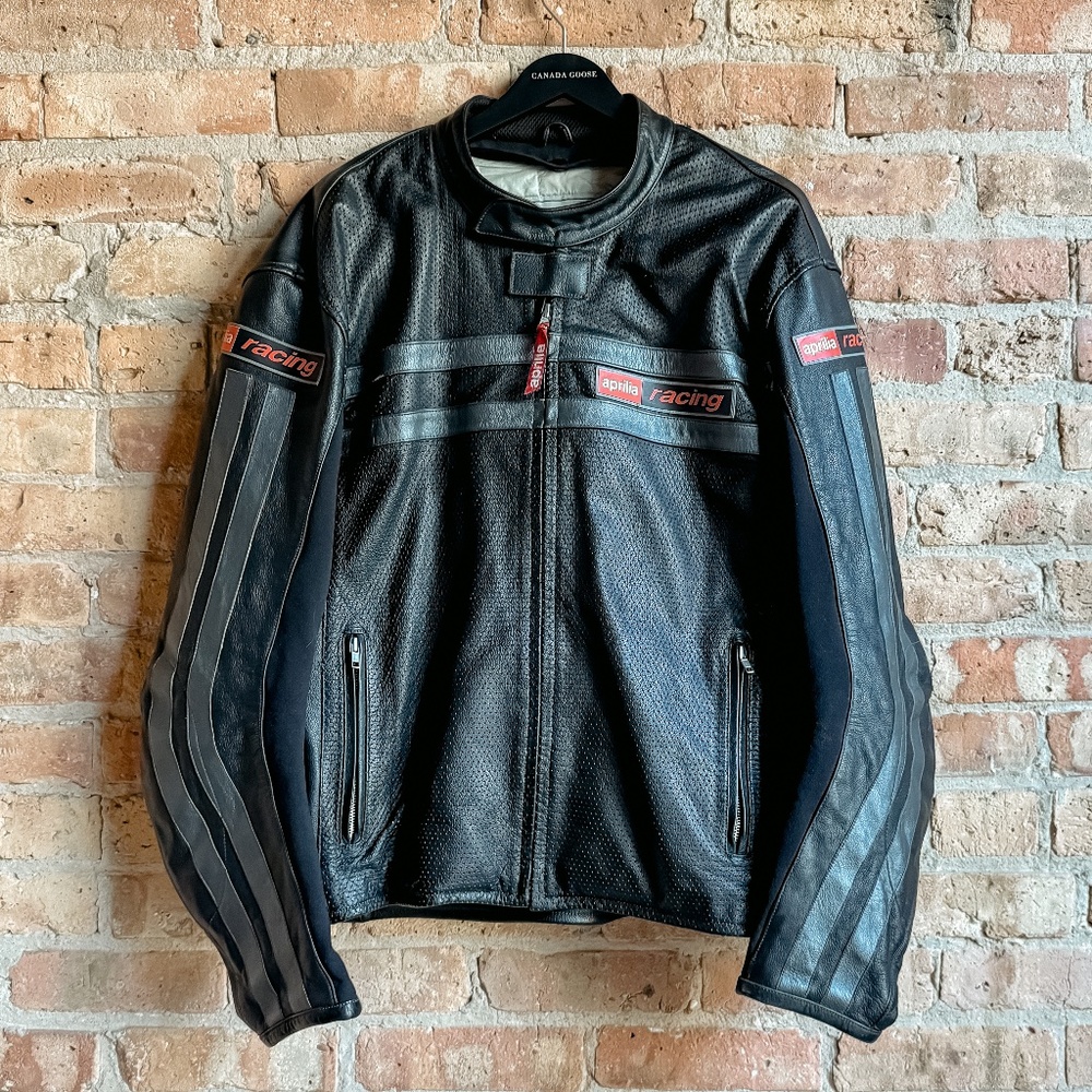 RARE Aprilia Leather Moto Racing Jacket